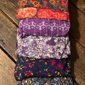 Lot of 6 Gently Used LuLaRoe One Size OS Buttery Soft Leggings